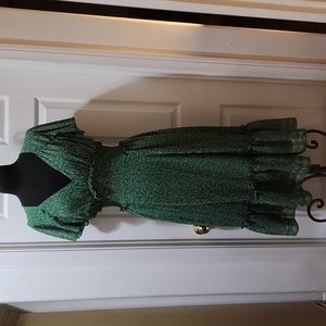 NWT Max Studio Women’s Green Floral Midi Dress